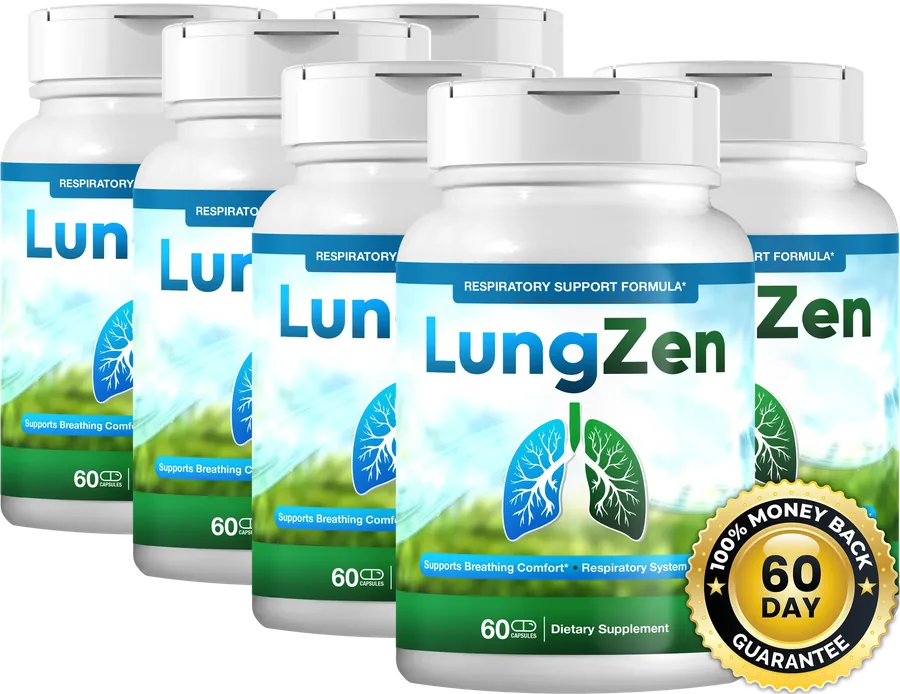 Six bottles of LungZen supplement, best value 180-day supply package